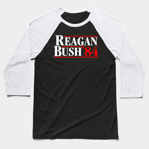 Reagan Bush 84 Baseball T-Shirt by Tainted